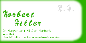 norbert hiller business card
